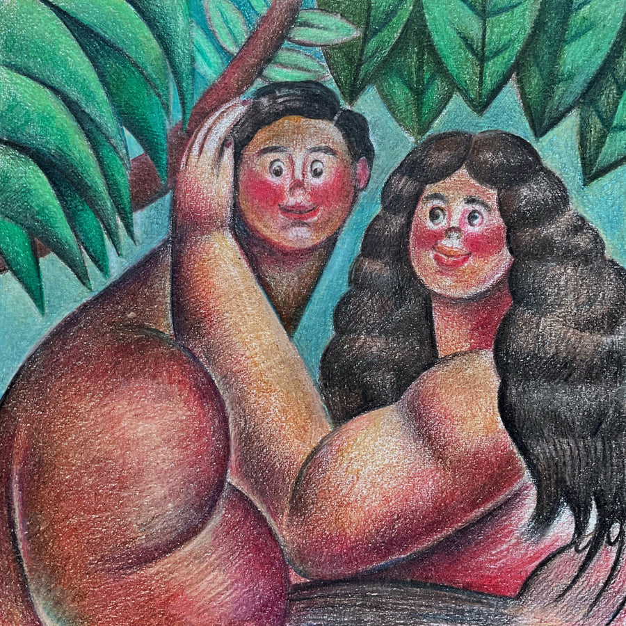 Couple Hugging in the Tropical Island, 2023