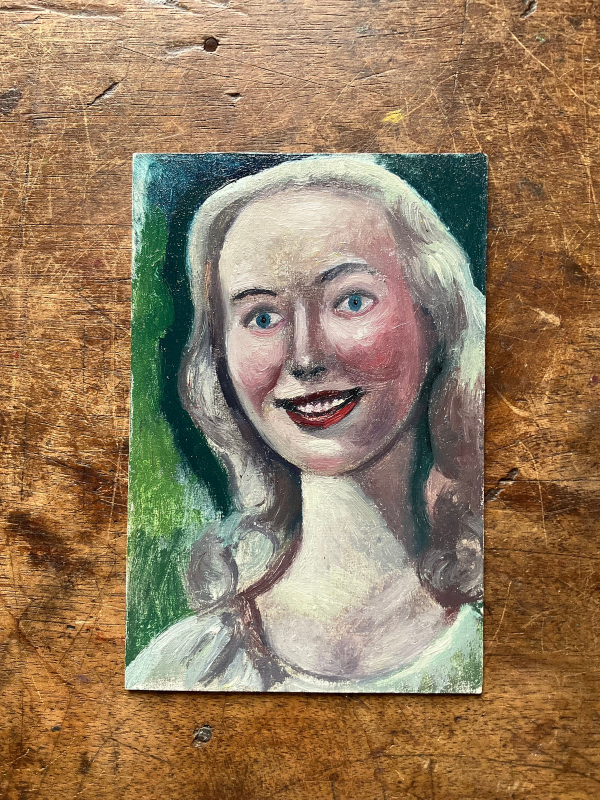 Woman with White Dress Smiling
