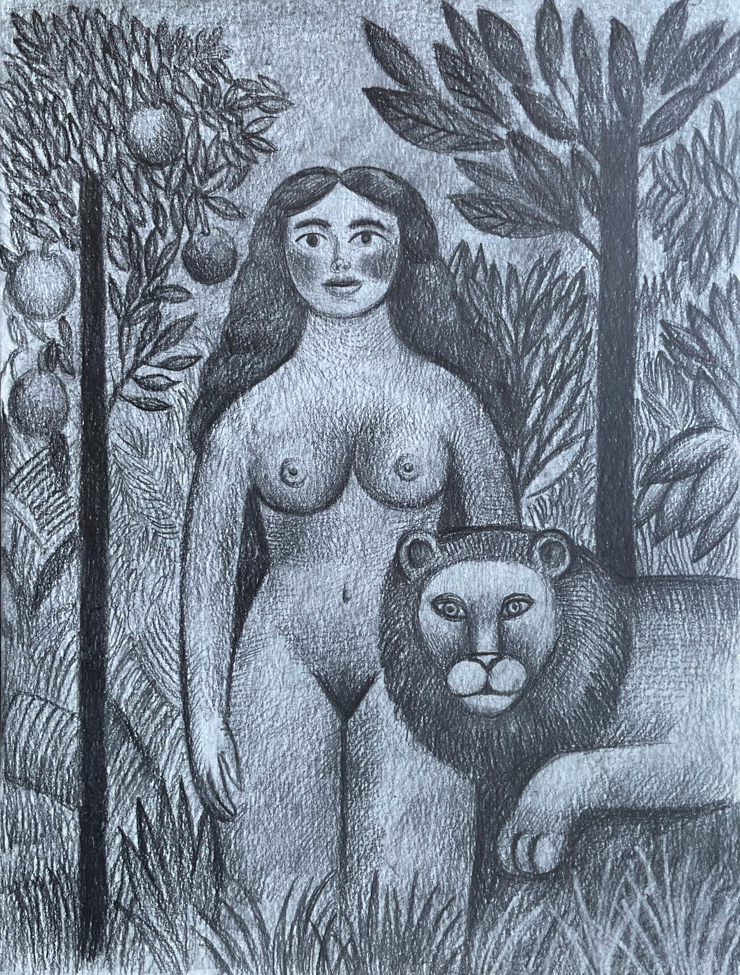 Woman With A Lion In The Jungle, 2025