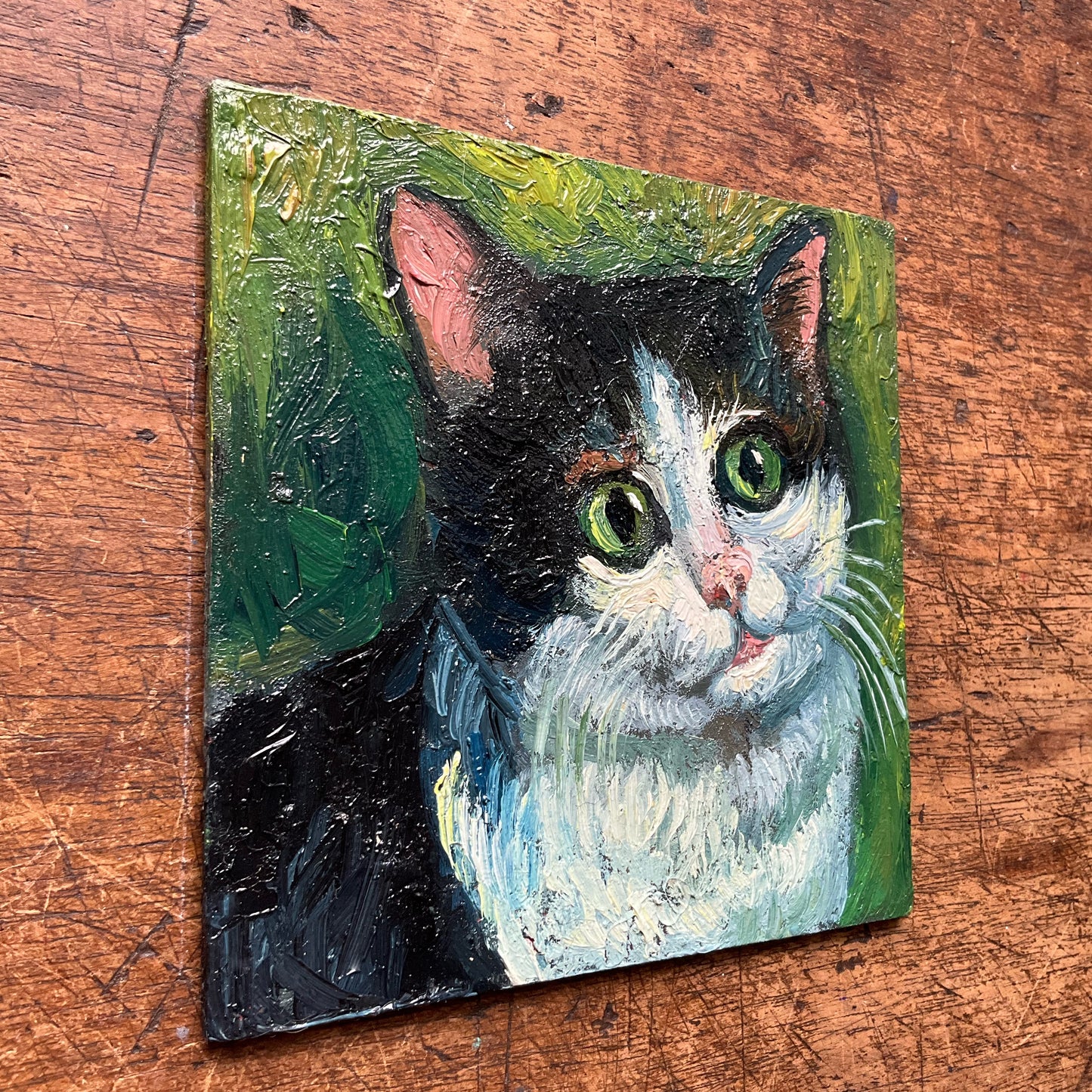 Mini Cat, Kitten with Green