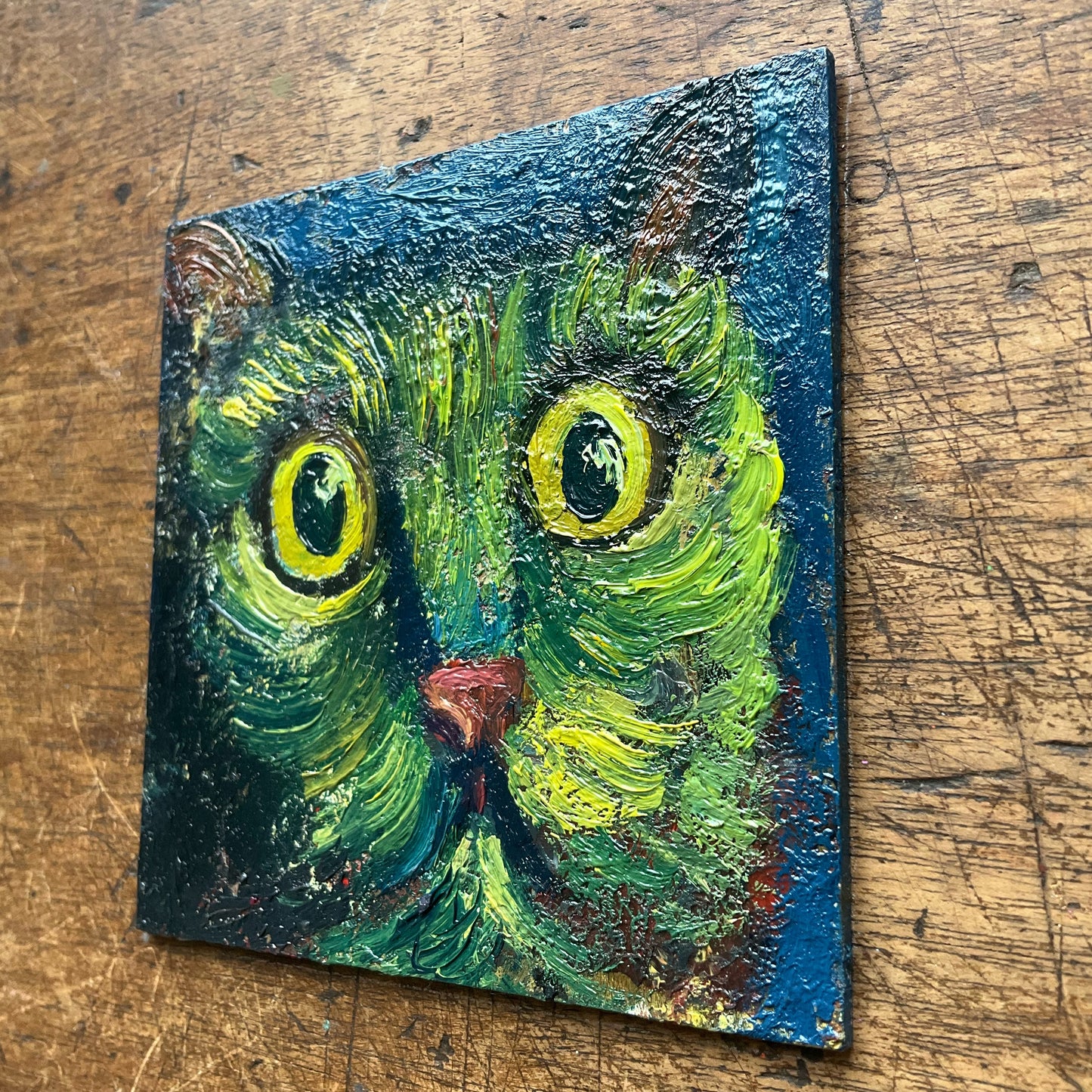 Mini Cat, Blue and Yellow