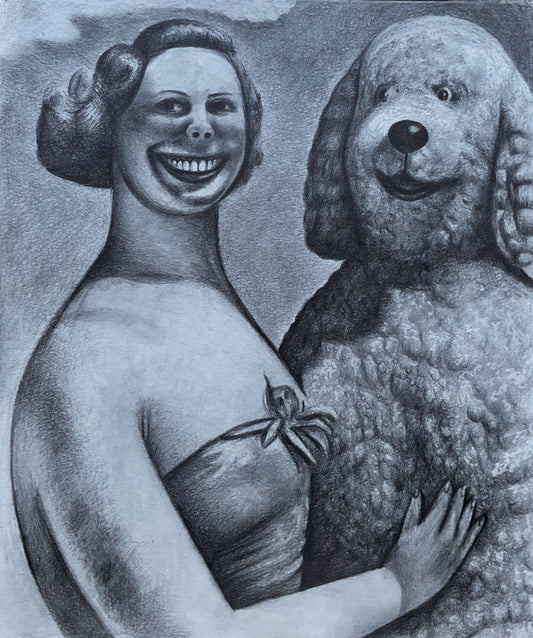 Woman Holding Her Dog
