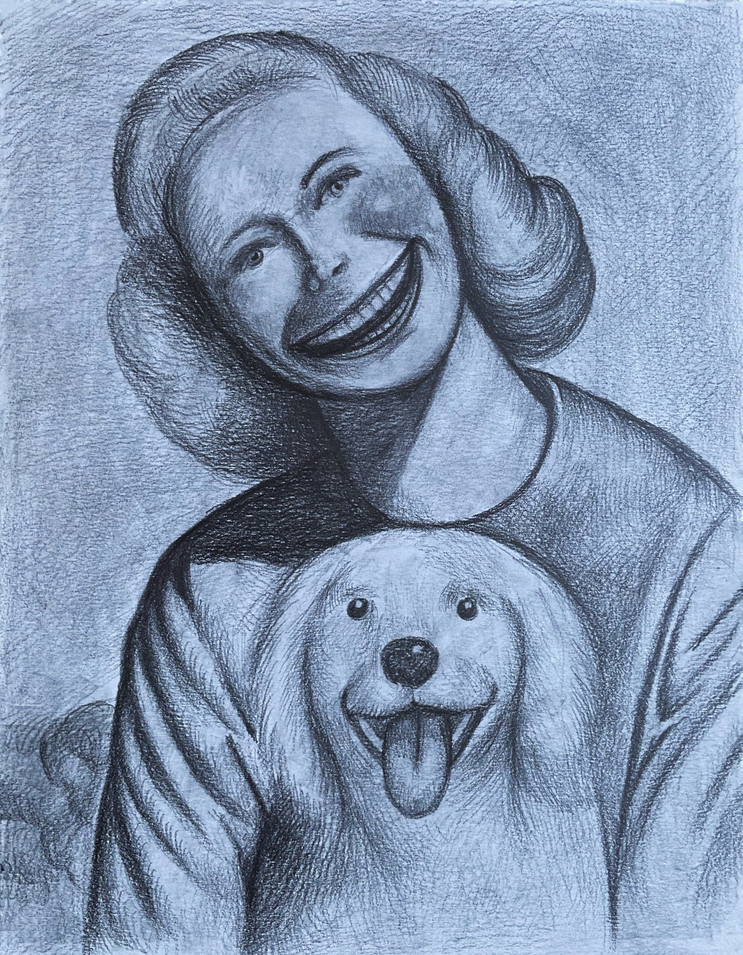 Happy Woman with Her Dog
