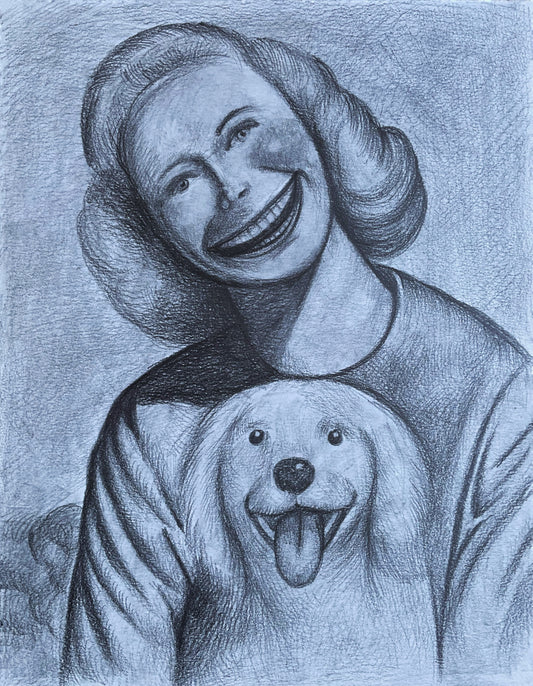 Happy Woman with Her Dog
