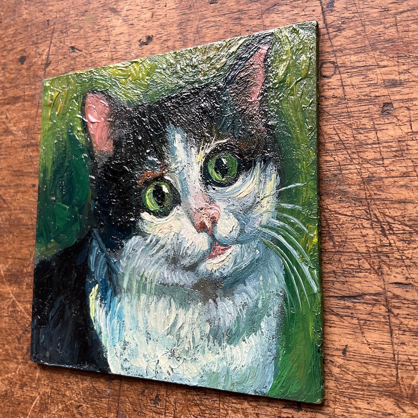 Mini Cat, Kitten with Green