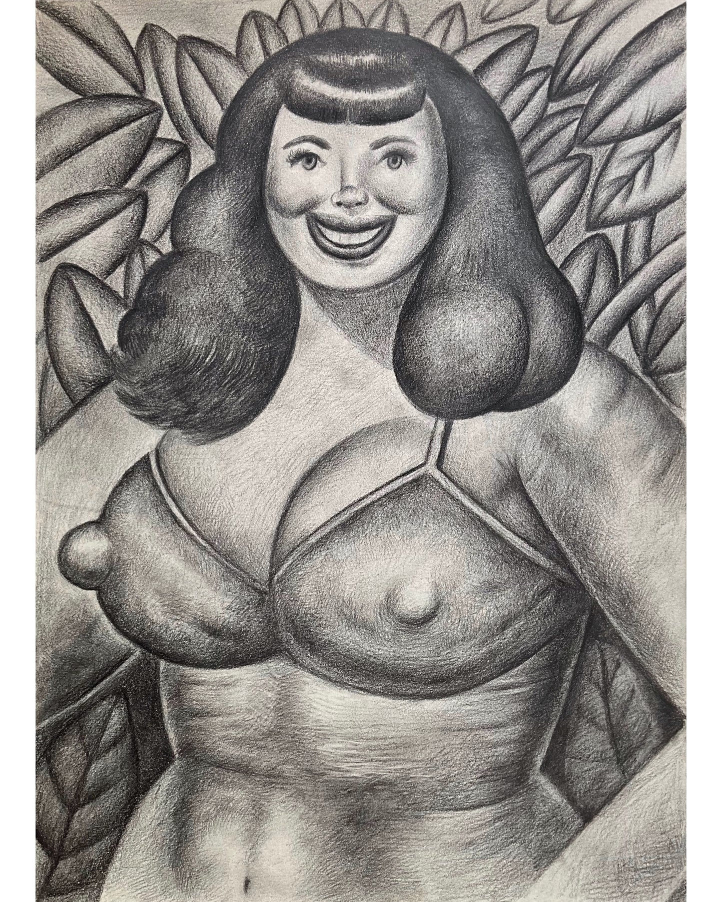 Bather with Long Dark Hair