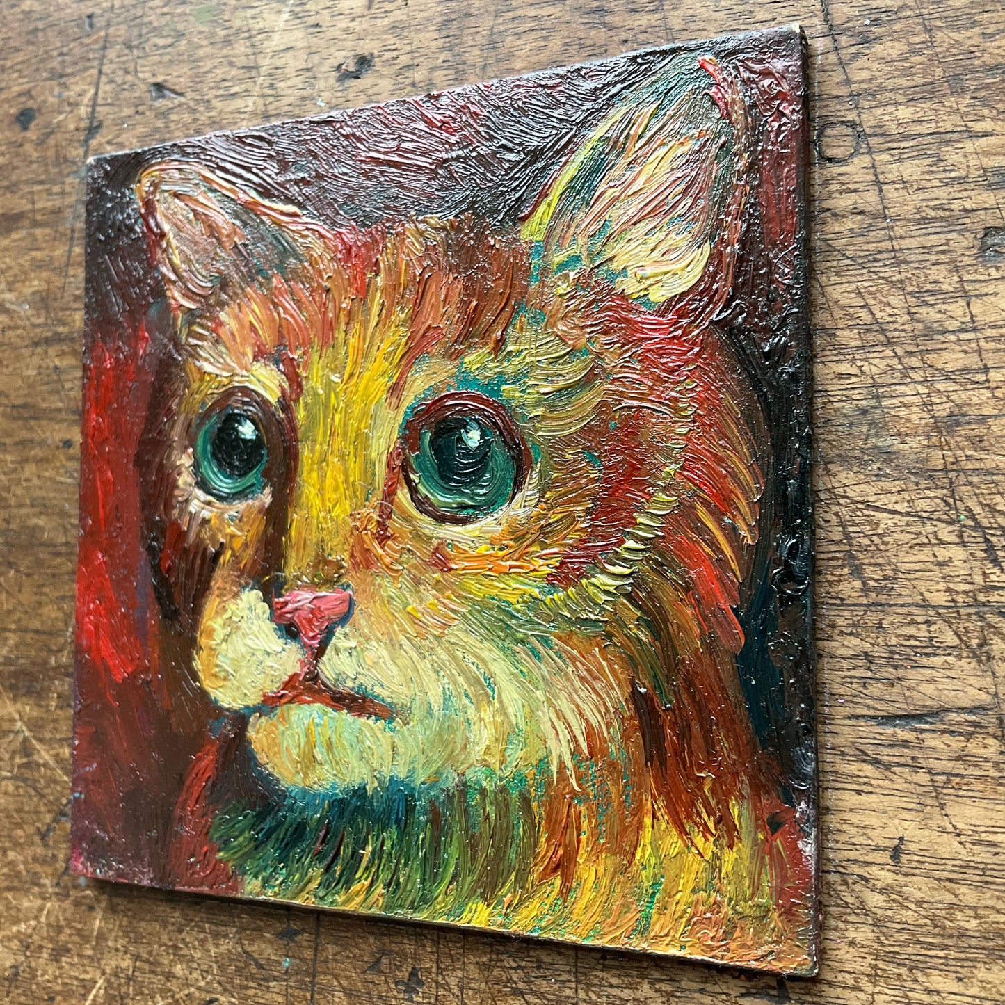 Mini Cat, Red and Yellow