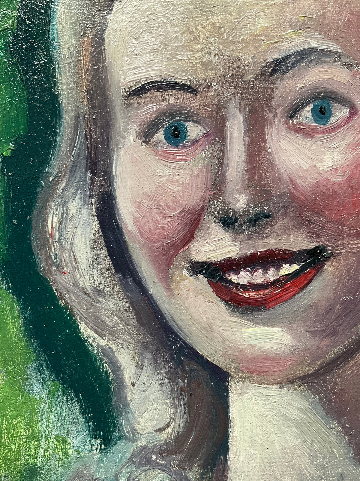 Woman with White Dress Smiling