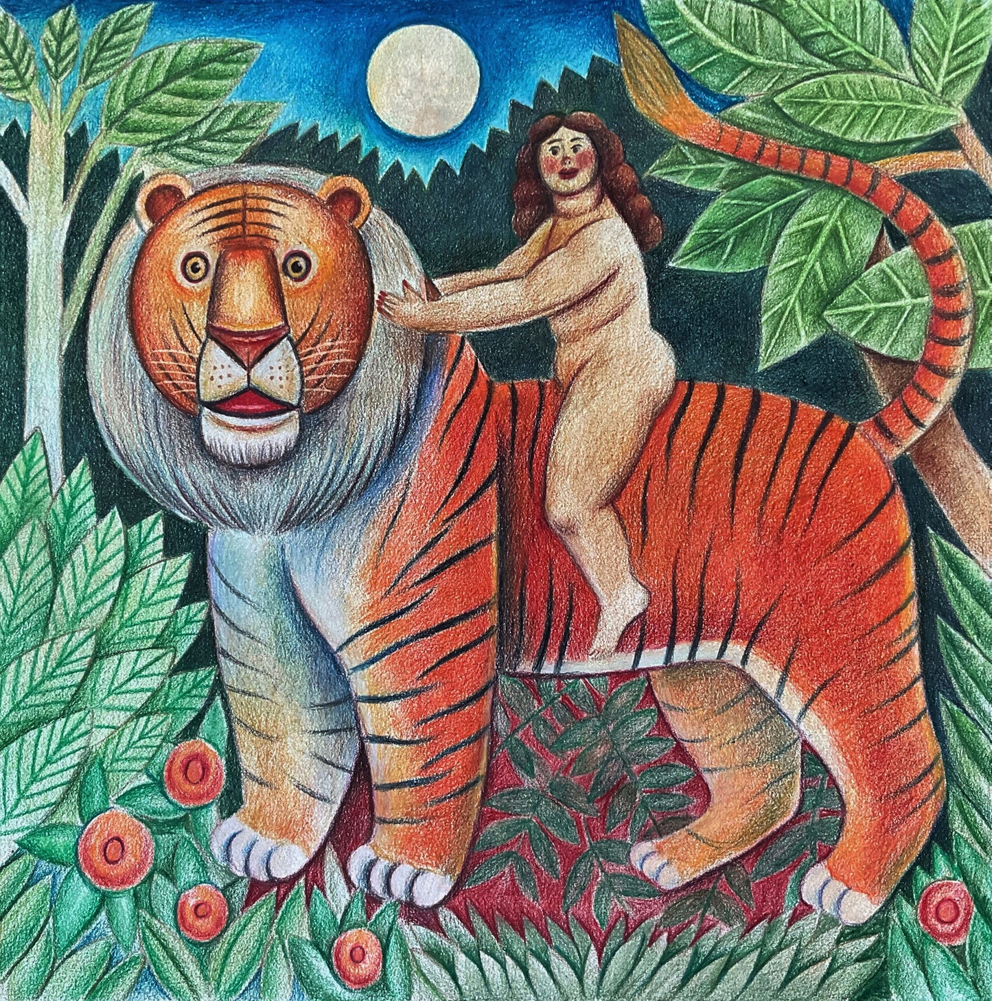 Woman Riding a Tiger, 2024