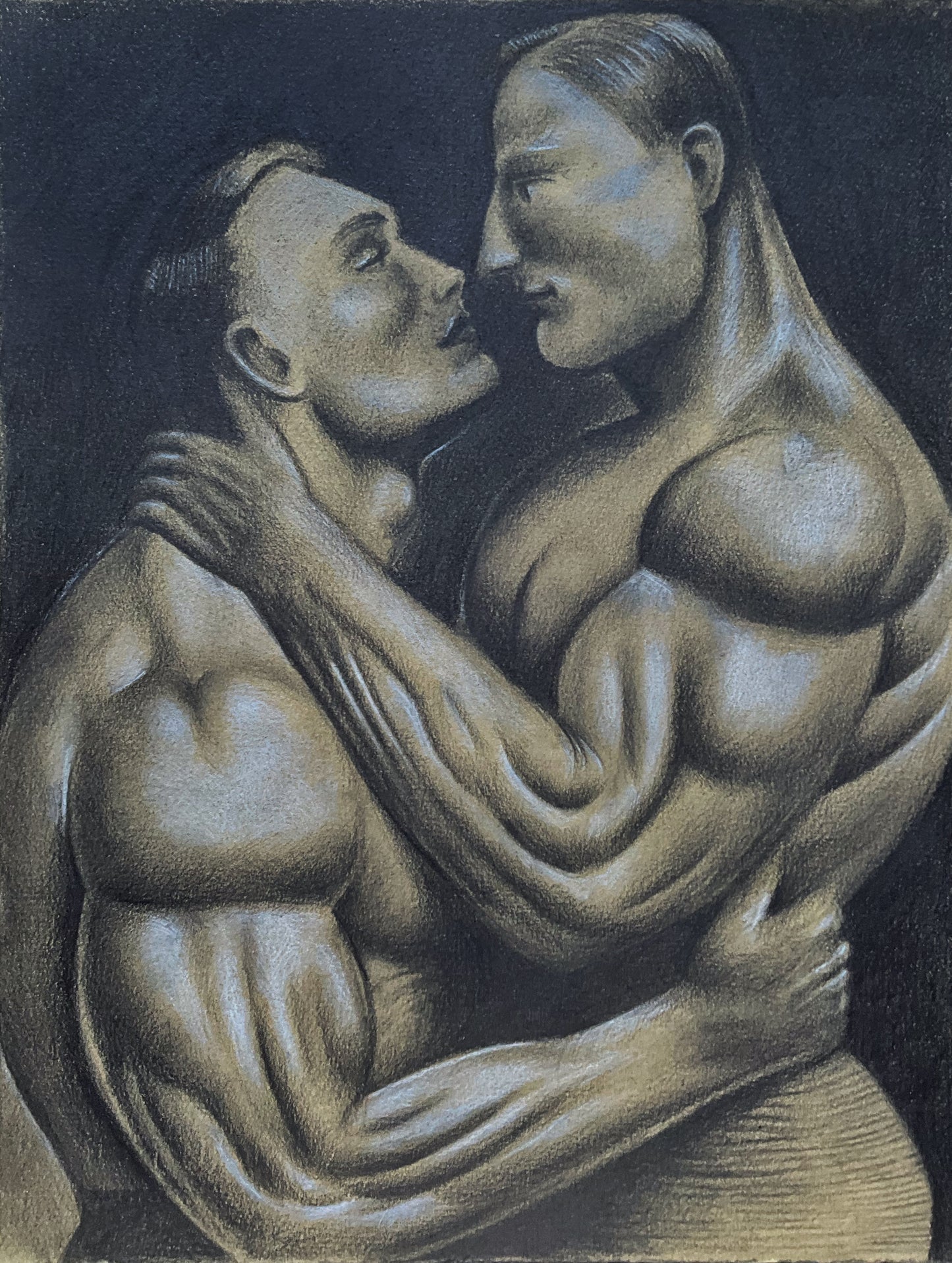 Two Men Wrestling