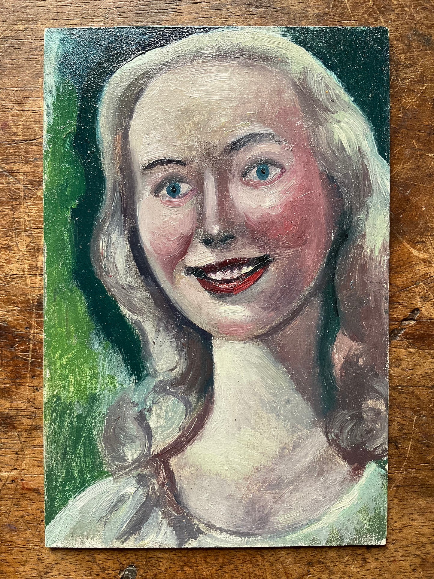 Woman with White Dress Smiling
