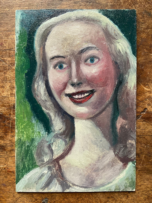 Woman with White Dress Smiling