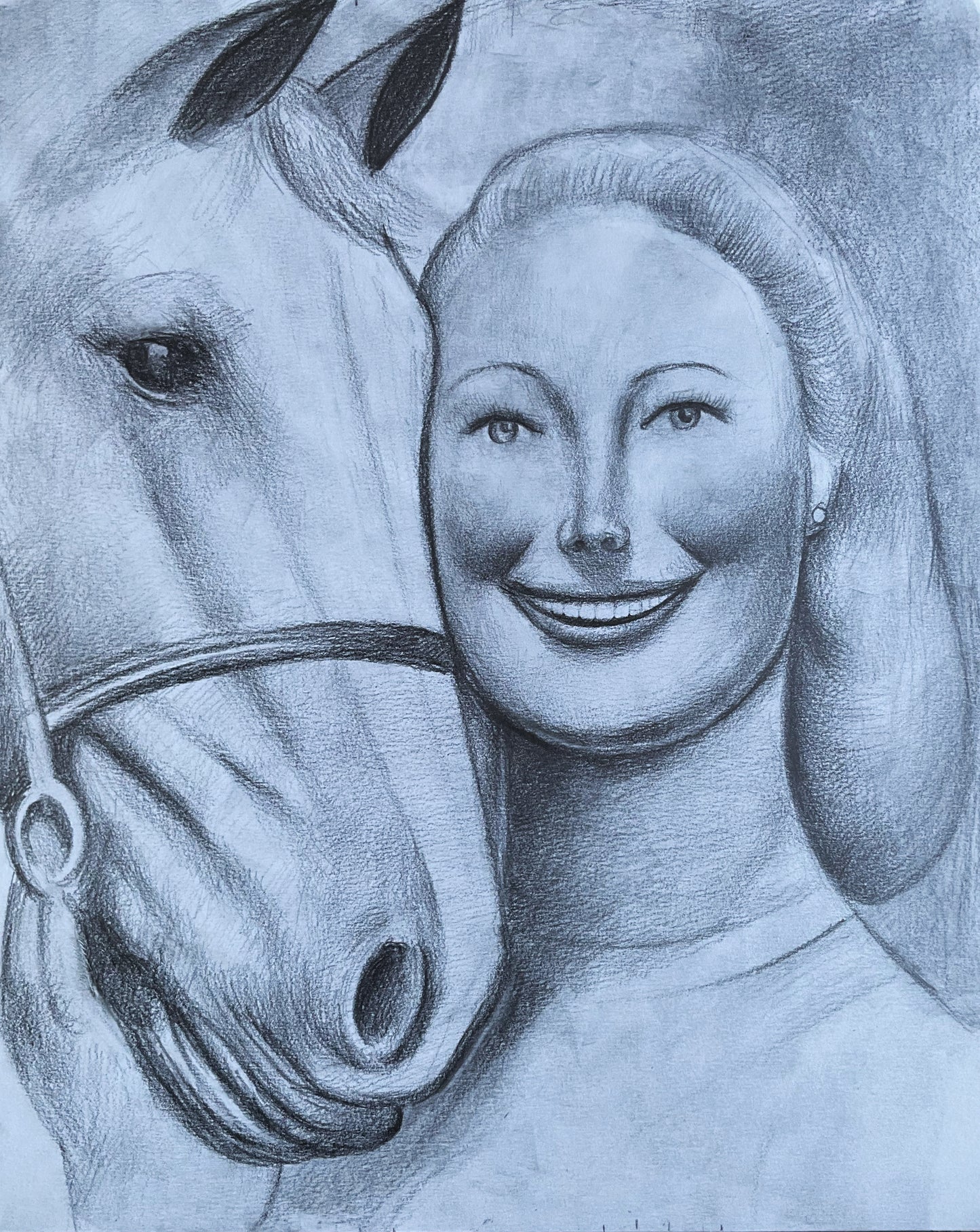 Woman and Horse, Study