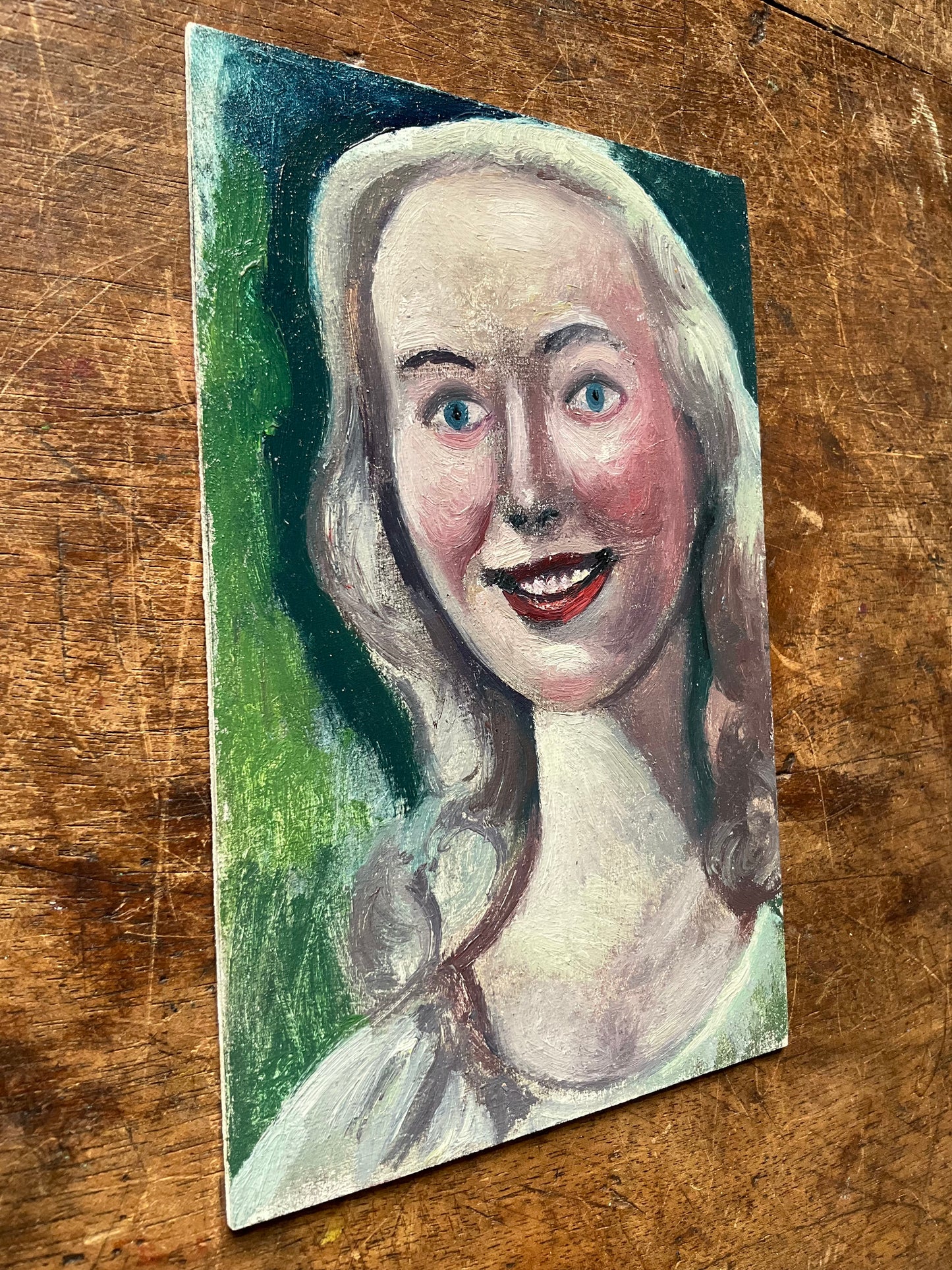 Woman with White Dress Smiling