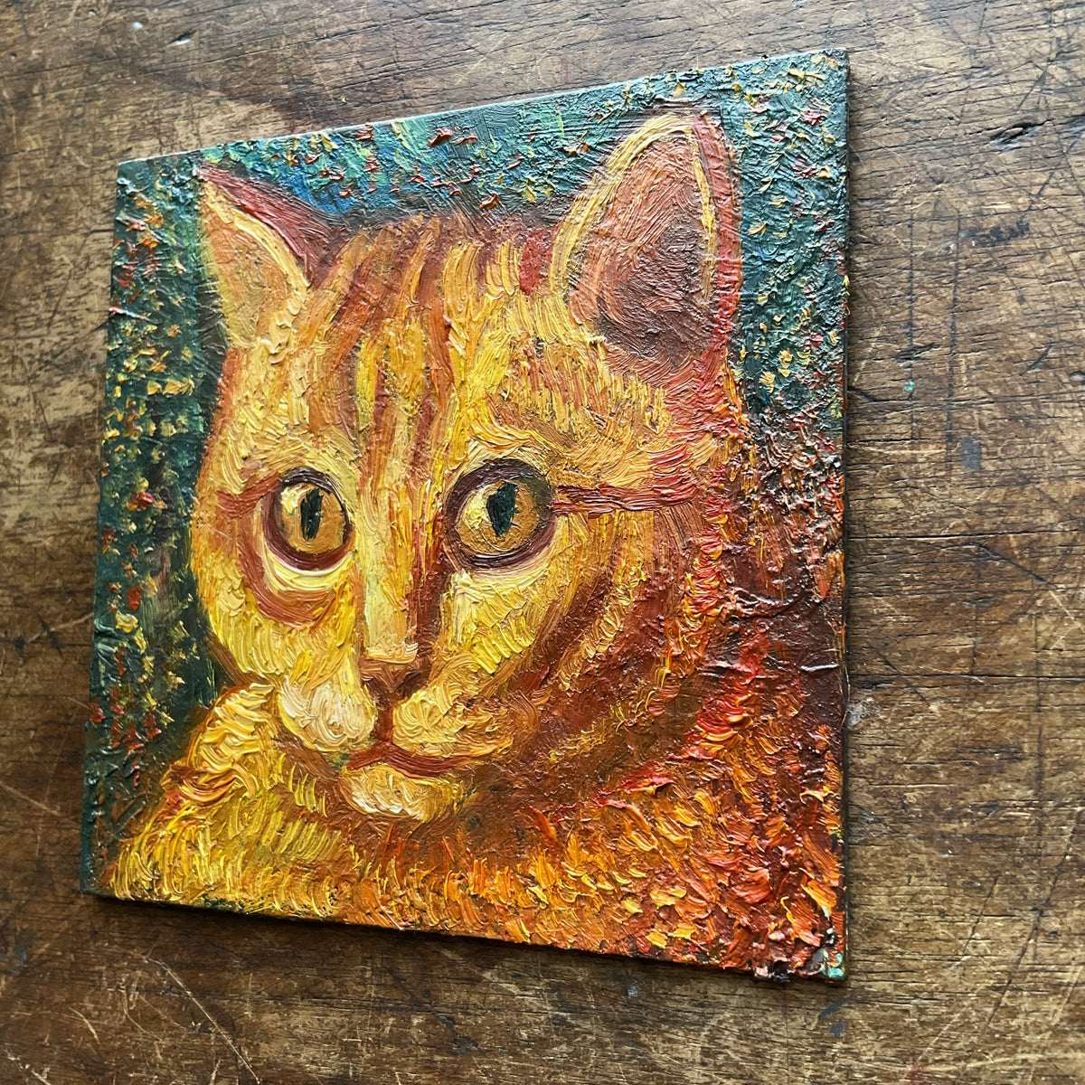 Orange Cat, Yellow and Red