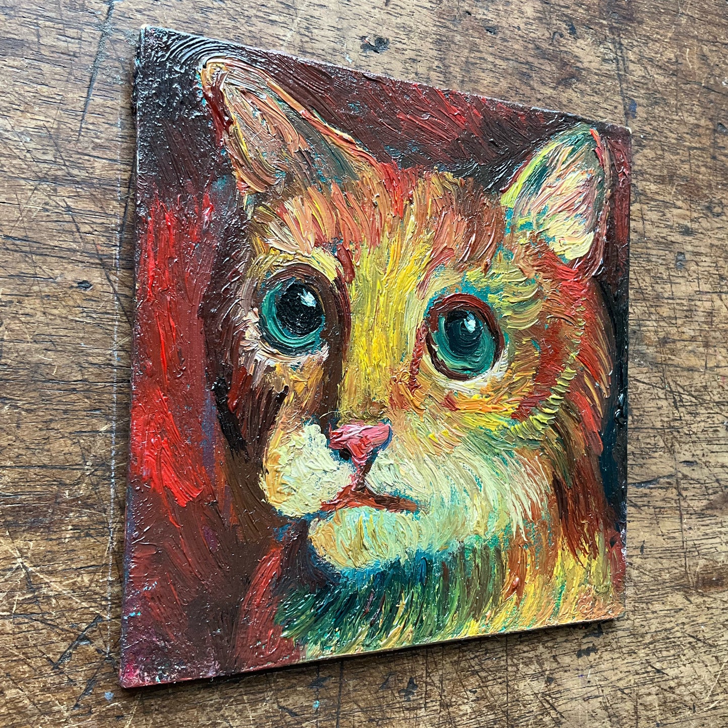 Mini Cat, Red and Yellow
