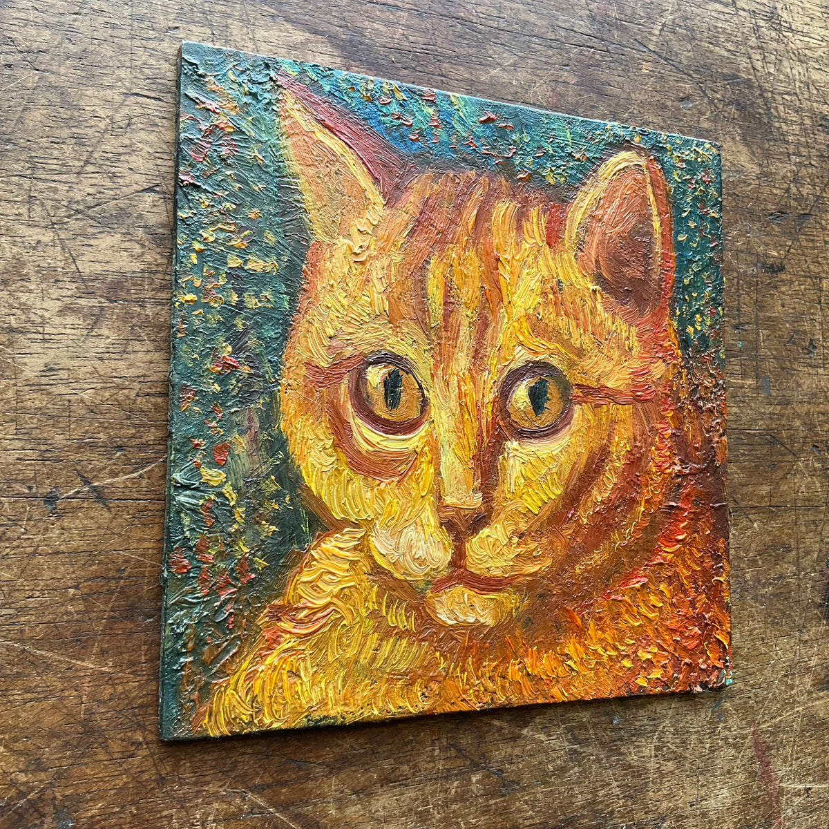 Orange Cat, Yellow and Red