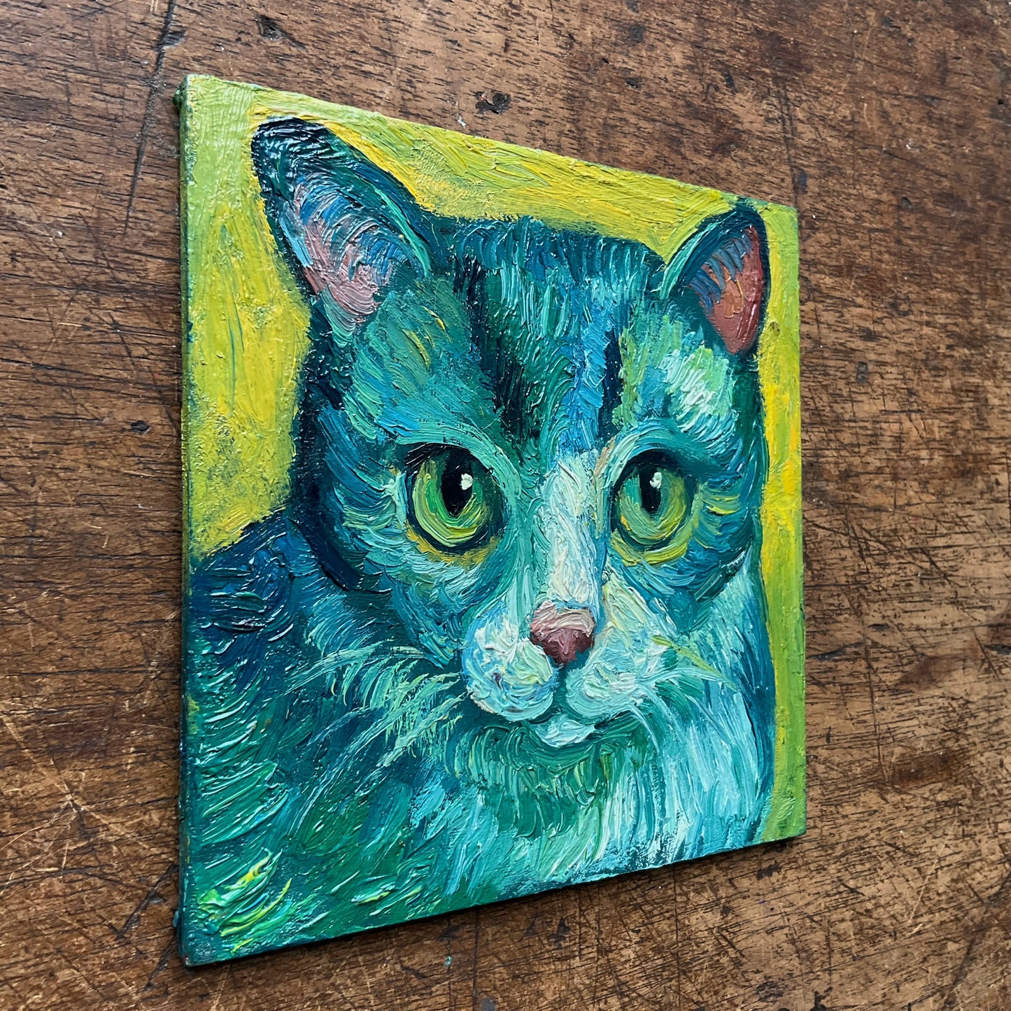Mini Cat, Yellow and Blue