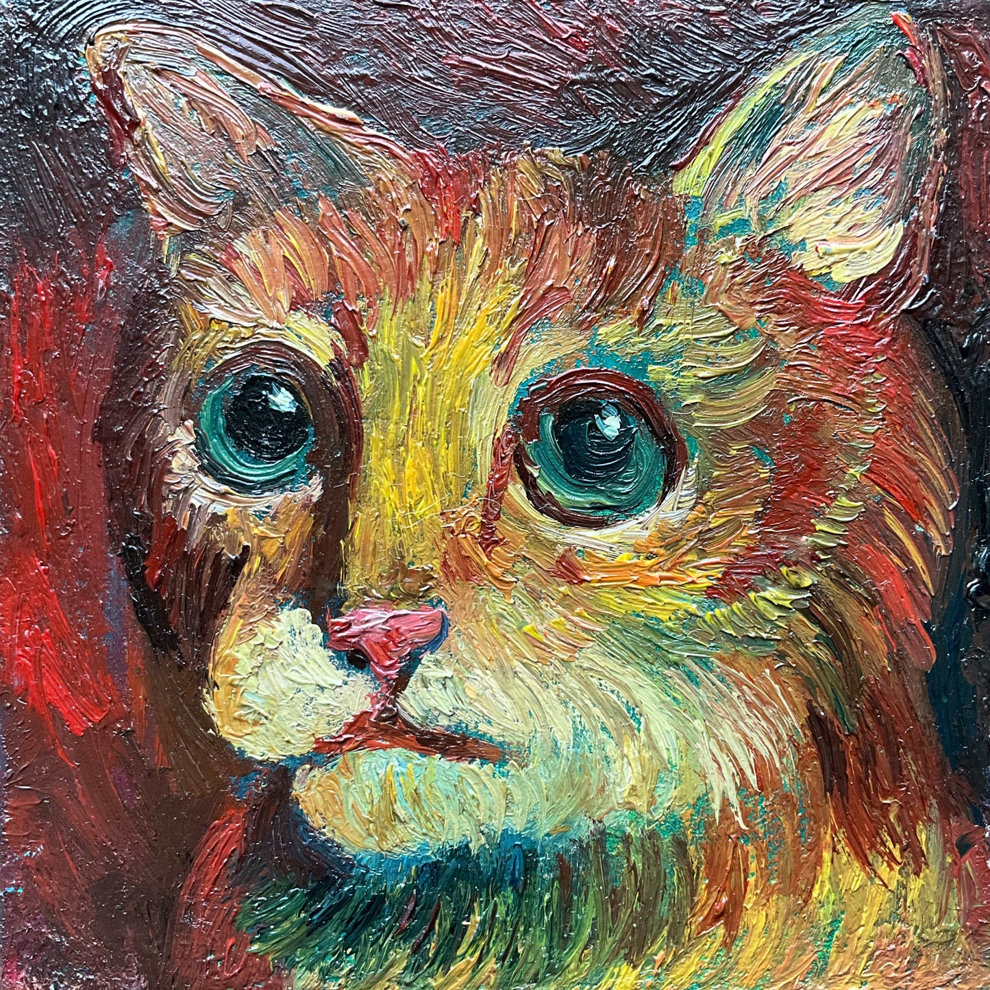 Mini Cat, Red and Yellow