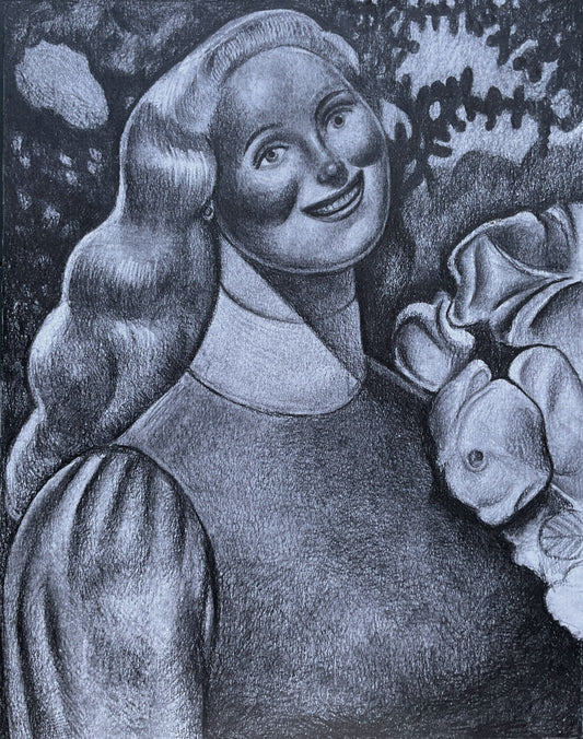 Woman and Flowers