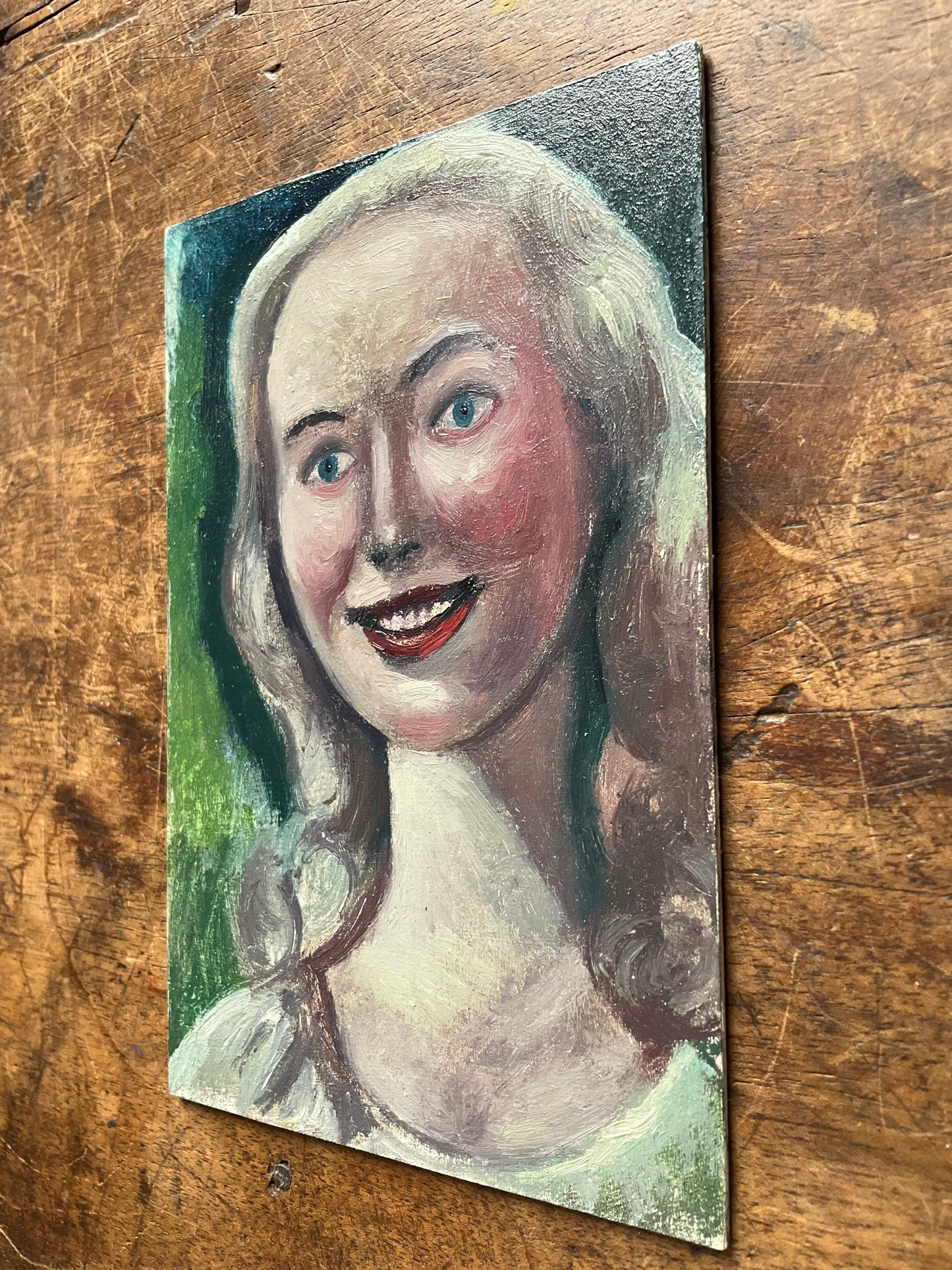 Woman with White Dress Smiling