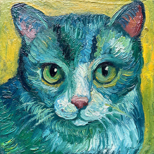 Mini Cat, Yellow and Blue