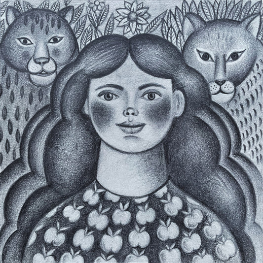 Woman, Apples and Two Cats, 2026